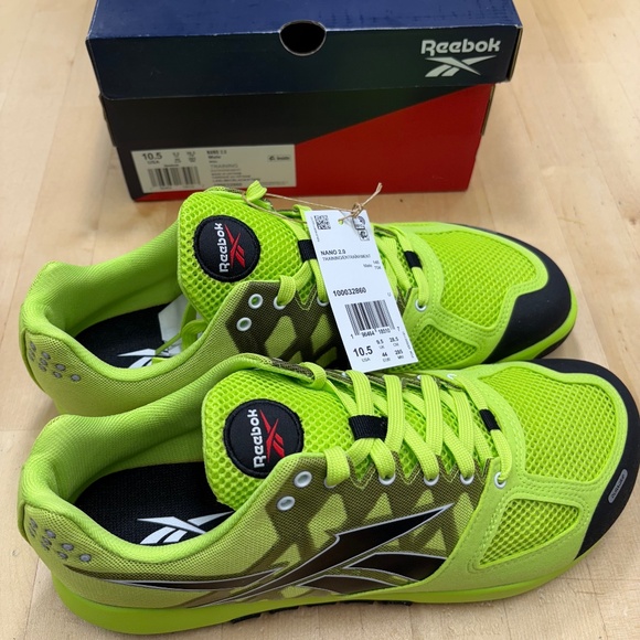 Men’s Reebok Neon Yellow Nano 2.0 Trainer Shoes Sz10.5 - Picture 1 of 7